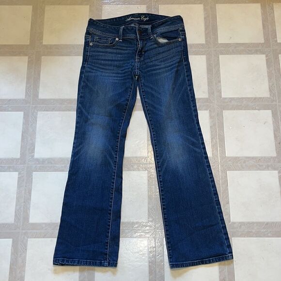 WOMEN’S AMERICAN EAGLE ORIGINAL BOOT STRETCH JEANS SIZE 4 SHORT - Picture 3 of 8